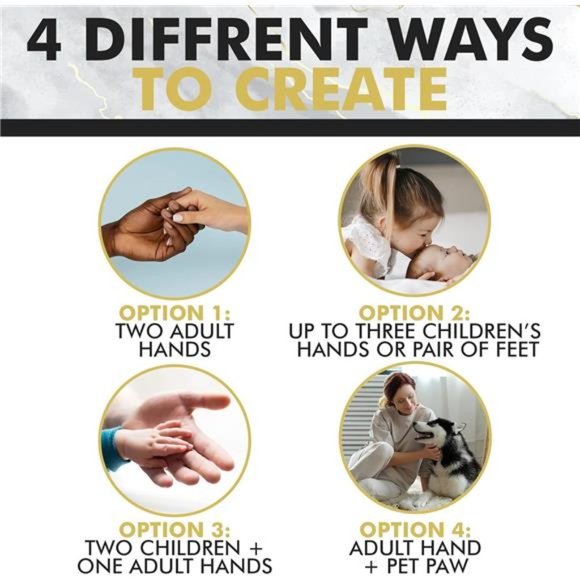 Hand Casting DIY Kit | Complete kit with Acrylic Display, Wooden Base - Picture 2 of 5